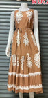 Summer Casual Sleeveless Maxi Dress With Waist Tie